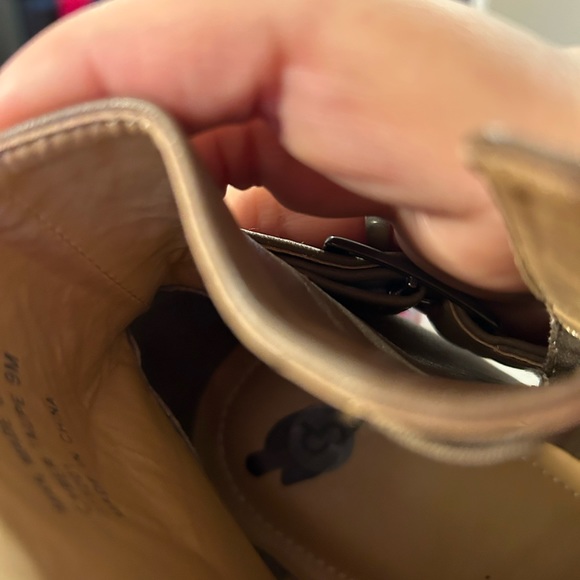 CP (Common Projects) booties “cyber taupe” 9 faux leather w buckle Details clean - Picture 5 of 7